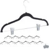 Relaxdays Grucce In Velluto Con Pinze In Set Da 12, Gancio Girevole A 360°, Pantaloni E Camicie Antiscivolo, 43 Cm, Nere 2 Relaxdays Grucce In Velluto Con Pinze In Set Da 12, Gancio Girevole A 360°, Pantaloni E Camicie Antiscivolo, 43 Cm, Nere -LettoMania Italia 11719234 1