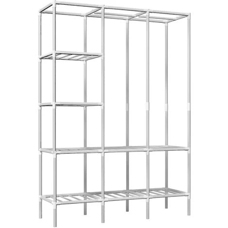 Eyepower Scaffalatura 178x128x44,5 Componibile 2 Appendiabiti 8 Ripiani Metallo 4 Eyepower Scaffalatura 178x128x44,5 Componibile 2 Appendiabiti 8 Ripiani Metallo - immagine 2