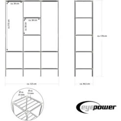 Eyepower Scaffalatura 178x128x44,5 Componibile 2 Appendiabiti 8 Ripiani Metallo 11 Eyepower Scaffalatura 178x128x44,5 Componibile 2 Appendiabiti 8 Ripiani Metallo -LettoMania Italia 12012276 5