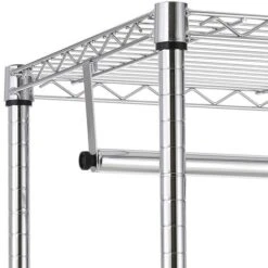 Stand Appendiabiti Acciaio Cromo 90x45x180 Camera Letto Con Ripiano Asta E Ruote -LettoMania Italia 14218079 2