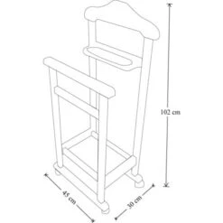 Indossatore Da Camera LUSSO Con Vaschetta E Portaoggetti Naturale -LettoMania Italia 15065120 4