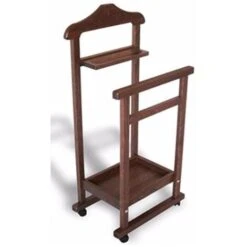 Indossatore Da Camera LUSSO Con Vaschetta E Portaoggetti Noce