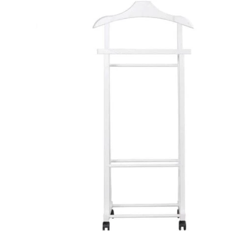 Indossatore Appendiabiti Da Camera In Legno LACCATO BIANCO 4 Indossatore Appendiabiti Da Camera In Legno LACCATO BIANCO - immagine 2