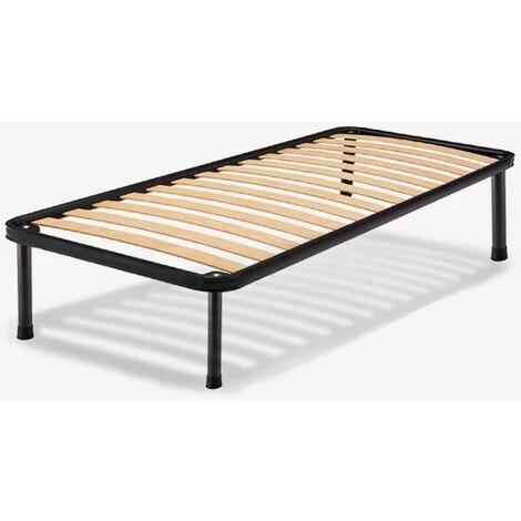 Rete Singola 80x190 Cm A Doghe Classiche – Doghe In Legno Di Faggio, Telaio In Ferro 3 Rete Singola 80x190 Cm A Doghe Classiche – Doghe In Legno Di Faggio, Telaio In Ferro