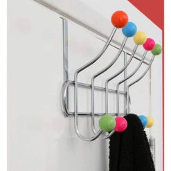 Appendiabiti Da Porta Con 10 Ganci E Pomelli Multicolore Gancio Dietro Porta -LettoMania Italia 15293467 3