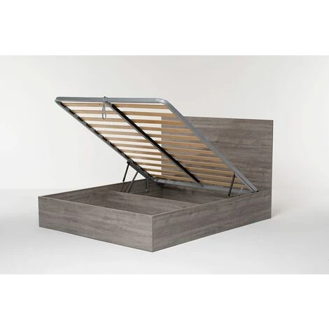 Letto Contenitore Cangu' Hi-Box Matrimoniale 160X190 Rovere Grigio 3 Letto Contenitore Cangu' Hi-Box Matrimoniale 160X190 Rovere Grigio