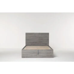 Letto Contenitore Cangu' Hi-Box Singolo Grande 120X190 Rovere Grigio -LettoMania Italia 15740585 3