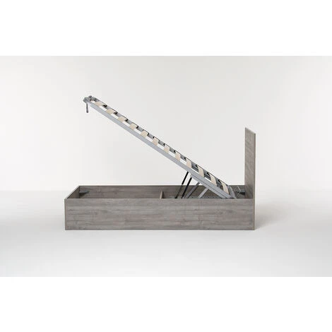 Letto Contenitore Cangu' Hi-Box Singolo 90X190 Rovere Grigio 4 Letto Contenitore Cangu' Hi-Box Singolo 90X190 Rovere Grigio - immagine 2