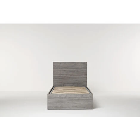 Letto Contenitore Cangu' Hi-Box Singolo 90X190 Rovere Grigio 5 Letto Contenitore Cangu' Hi-Box Singolo 90X190 Rovere Grigio - immagine 3