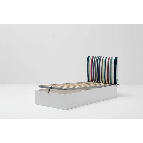 Letto Contenitore Cangu' Hi-Box Con Testiera Soffy Rigo' Singolo 90X190 Bianco 3 Letto Contenitore Cangu' Hi-Box Con Testiera Soffy Rigo' Singolo 90X190 Bianco