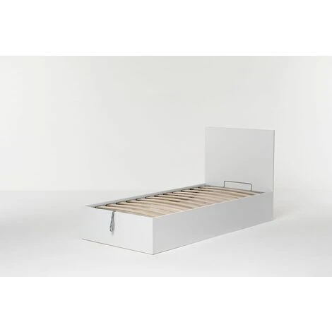 Letto Contenitore Cangu' Hi-Box Con Testiera Soffy Rigo' Singolo 90X190 Bianco 4 Letto Contenitore Cangu' Hi-Box Con Testiera Soffy Rigo' Singolo 90X190 Bianco - immagine 2