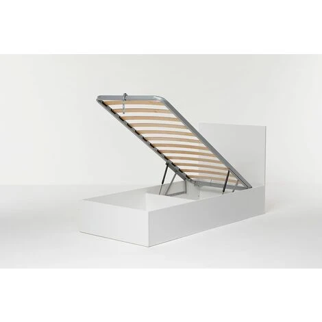 Letto Contenitore Cangu' Hi-Box Con Testiera Soffy Rigo' Singolo 90X190 Bianco 5 Letto Contenitore Cangu' Hi-Box Con Testiera Soffy Rigo' Singolo 90X190 Bianco - immagine 3