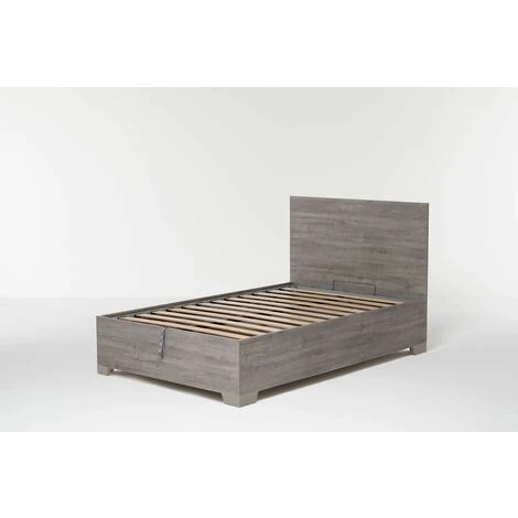 Letto Contenitore Cangu' Hi-Box 120X190 C/Piedini Rovere Grigio 4 Letto Contenitore Cangu' Hi-Box 120X190 C/Piedini Rovere Grigio - immagine 2