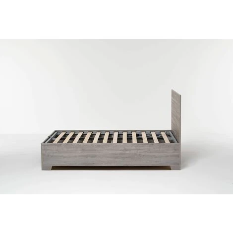 Letto Contenitore Cangu' Hi-Box 120X190 C/Piedini Rovere Grigio 6 Letto Contenitore Cangu' Hi-Box 120X190 C/Piedini Rovere Grigio - immagine 4