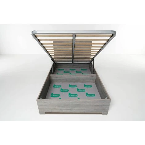Letto Contenitore Cangu' Hi-Box 120X190 C/Piedini Rovere Grigio 7 Letto Contenitore Cangu' Hi-Box 120X190 C/Piedini Rovere Grigio - immagine 5