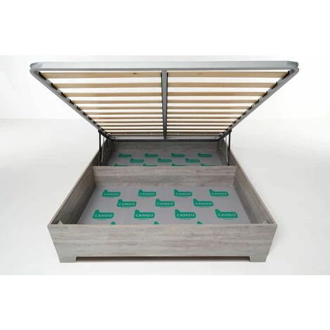 Letto Contenitore Cangu' Bed Box 160X190 C/Piedini Rovere Grigio 7 Letto Contenitore Cangu' Bed Box 160X190 C/Piedini Rovere Grigio - immagine 5