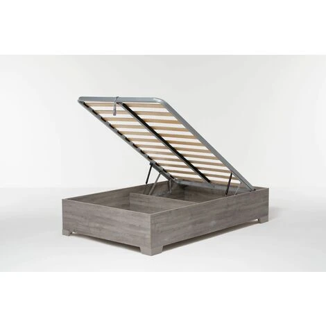 Letto Contenitore Cangu' Bed Box 120X190 C/Piedini Rovere Grigio 3 Letto Contenitore Cangu' Bed Box 120X190 C/Piedini Rovere Grigio