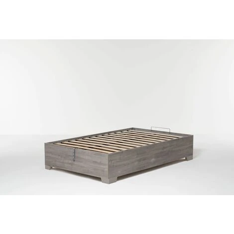 Letto Contenitore Cangu' Bed Box 120X190 C/Piedini Rovere Grigio 4 Letto Contenitore Cangu' Bed Box 120X190 C/Piedini Rovere Grigio - immagine 2