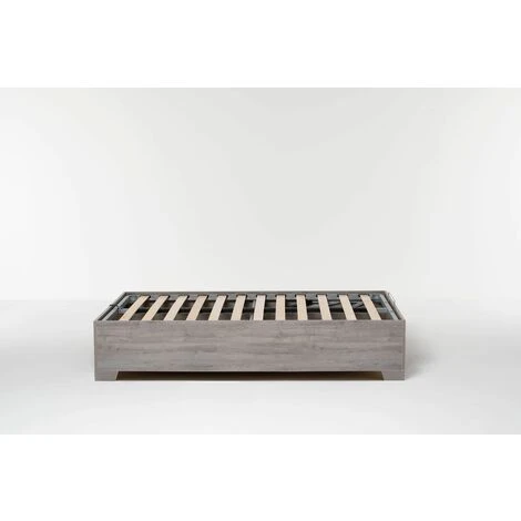 Letto Contenitore Cangu' Bed Box 120X190 C/Piedini Rovere Grigio 6 Letto Contenitore Cangu' Bed Box 120X190 C/Piedini Rovere Grigio - immagine 4