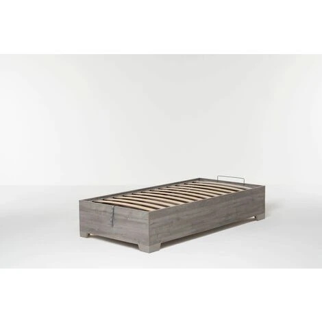 Letto Contenitore Cangu' Bed Box 90X190 C/Piedini Rovere Grigio 4 Letto Contenitore Cangu' Bed Box 90X190 C/Piedini Rovere Grigio - immagine 2