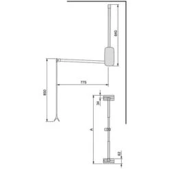 Appendiabiti Ascensore Saliscendi Sling Bianco Per Armadio Vano Interno Da Cm 83 A Cm 115 -LettoMania Italia 15901208 4