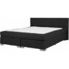 Letto Boxspring Imbottito Tessuto Nero Testiera E Materasso 160 X 200 Cm Admiral 1 Letto Boxspring Imbottito Tessuto Nero Testiera E Materasso 160 X 200 Cm Admiral -LettoMania Italia 15931891 1