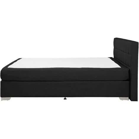 Letto Boxspring Imbottito Tessuto Nero Testiera E Materasso 160 X 200 Cm Admiral 7 Letto Boxspring Imbottito Tessuto Nero Testiera E Materasso 160 X 200 Cm Admiral - immagine 5