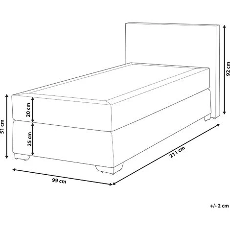 Letto Boxspring In Ecopelle Bianca Con Materasso A Molle 90 X 200 Cm President 5 Letto Boxspring In Ecopelle Bianca Con Materasso A Molle 90 X 200 Cm President - immagine 3