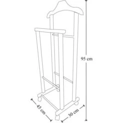 Indossatore Appendiabiti Da Camera In Legno LACCATO TORTORA -LettoMania Italia 16772501 4