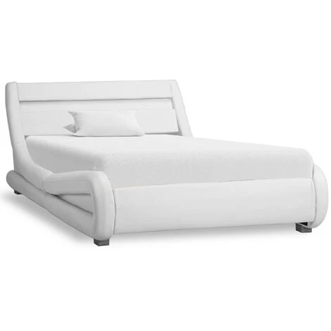 Giroletto Con LED Bianco In Similpelle 100x200 Cm VidaXL 4 Giroletto Con LED Bianco In Similpelle 100x200 Cm VidaXL - immagine 2