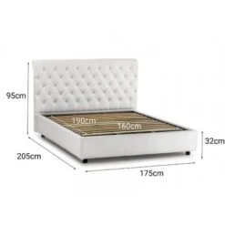 Talamo Italia Letto Matrimoniale Claretta, Letto Contenitore E Testata In Ecopelle, 100% Made In Italy, Apertura Frontale, Bianco, Adatto A Materasso Da 160x190 Cm, Con Imballo Rinforzato 9 Talamo Italia Letto Matrimoniale Claretta, Letto Contenitore E Testata In Ecopelle, 100% Made In Italy, Apertura Frontale, Bianco, Adatto A Materasso Da 160x190 Cm, Con Imballo Rinforzato -LettoMania Italia 17766828 3