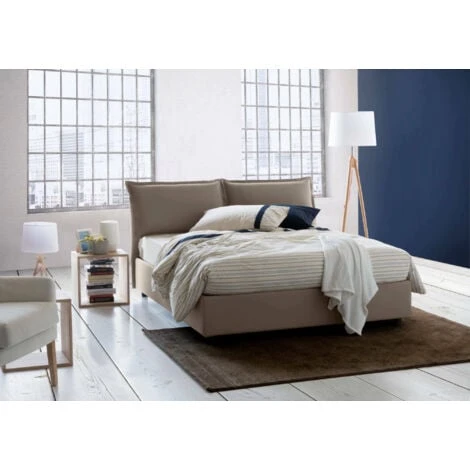 Talamo Italia Letto Matrimoniale Deborah, Letto Contenitore Con Rivestimento In Tessuto, 100% Made In Italy, Apertura Frontale, Adatto Per Materasso Cm 160x190, Tortora, Con Imballo Rinforzato 3 Talamo Italia Letto Matrimoniale Deborah, Letto Contenitore Con Rivestimento In Tessuto, 100% Made In Italy, Apertura Frontale, Adatto Per Materasso Cm 160x190, Tortora, Con Imballo Rinforzato