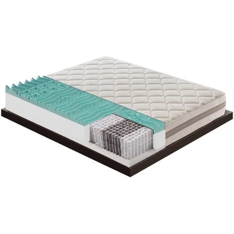 Materasso 80x190 900 Molle Insacchettate E Memory Foam 9 Zone Differenziate – Alto 22 Cm 4 Materasso 80x190 900 Molle Insacchettate E Memory Foam 9 Zone Differenziate – Alto 22 Cm - immagine 2