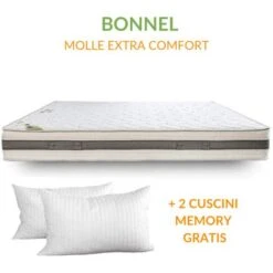 EVERGREENWEB - Materasso Una Piazza E Mezza 120x200 Alto 20cm A Molle In Acciaio E Waterfoam Con CUSCINO Memory, Ortopedico Contro Mal Di Schiena RIGIDO EXTRA COMFORT X Tutti Letti, Reti Fisse OFFERTA