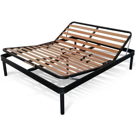 EVERGREENWEB - Rete Matrimoniale 140x195 Manuale Alza Testa E Piedi, Doghe In Legno Per TAGLIE FORTI XXL Rinforzata Con Doppia Struttura In Ferro 5 Gambe Smontabili Base Da Incasso X Letti E Materassi 4 EVERGREENWEB - Rete Matrimoniale 140x195 Manuale Alza Testa E Piedi, Doghe In Legno Per TAGLIE FORTI XXL Rinforzata Con Doppia Struttura In Ferro 5 Gambe Smontabili Base Da Incasso X Letti E Materassi - immagine 2