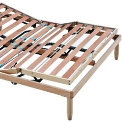 EVERGREENWEB - Rete Singola Elettrica 80x190 A Doghe In Legno Naturale ORTOPEDICA Alzata Motorizzata Base Letto O Materasso Rinforzata 4 Zone Reclinabili Regolatori Rigidit… 4 Piedi Smontabili OFFERTA