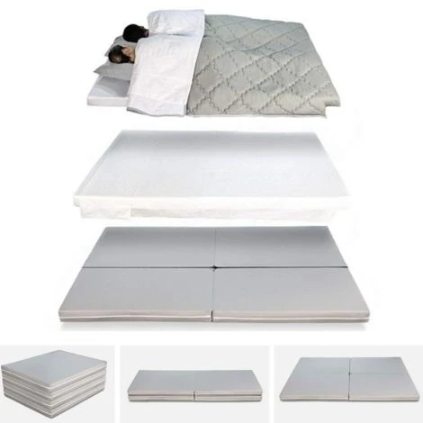 EVERGREENWEB - Materasso Singolo E Matrimoniale 4 In 1 - Pouf - Futon Pieghevole SalvaSpazio In Waterfoam, Sfoderabile Lavabile, Letto Con 2 Trapunte + Doppio Kit Biancheria In Cotone Naturale Offerta 3 EVERGREENWEB - Materasso Singolo E Matrimoniale 4 In 1 - Pouf - Futon Pieghevole SalvaSpazio In Waterfoam, Sfoderabile Lavabile, Letto Con 2 Trapunte + Doppio Kit Biancheria In Cotone Naturale Offerta