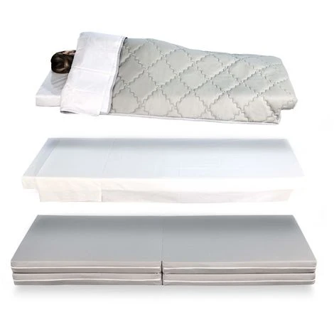 EVERGREENWEB - Materasso Singolo E Matrimoniale 4 In 1 - Pouf - Futon Pieghevole SalvaSpazio In Waterfoam, Sfoderabile Lavabile, Letto Con 2 Trapunte + Doppio Kit Biancheria In Cotone Naturale Offerta 5 EVERGREENWEB - Materasso Singolo E Matrimoniale 4 In 1 - Pouf - Futon Pieghevole SalvaSpazio In Waterfoam, Sfoderabile Lavabile, Letto Con 2 Trapunte + Doppio Kit Biancheria In Cotone Naturale Offerta - immagine 3