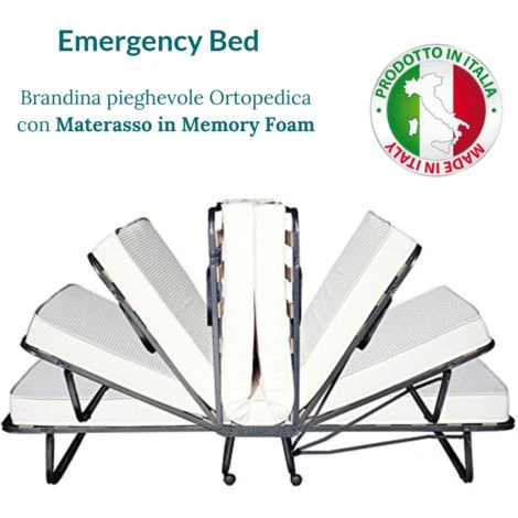 EVERGREENWEB - Brandina Pieghevole Con Materasso Memory Foam 80x190 Alto 12 Cm + Cuscino Gratis, Rivestimento Sfoderabile Rete Singola A Doghe Legno Ortopedica, Letto Salvaspazio Offerta 6 EVERGREENWEB - Brandina Pieghevole Con Materasso Memory Foam 80x190 Alto 12 Cm + Cuscino Gratis, Rivestimento Sfoderabile Rete Singola A Doghe Legno Ortopedica, Letto Salvaspazio Offerta - immagine 4