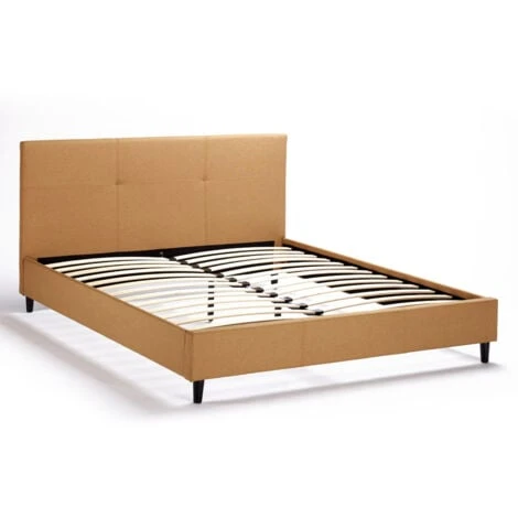 Letto Matrimoniale 2 Piazze In Tessuto Con Testiera 160x190 Lausanne King Colore: Beige 6 Letto Matrimoniale 2 Piazze In Tessuto Con Testiera 160x190 Lausanne King Colore: Beige - immagine 4