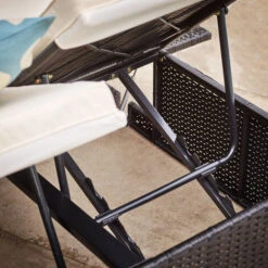 Casaria Lettino Da Sole In Poly Rattan Lettino Per 2 Persone Schienali Inclinabili Con Cuscino Da 7cm Di Spessore 2 Tavolini Pieghevoli Nero -LettoMania Italia 19654953 3