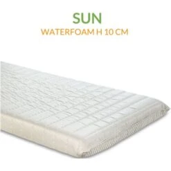 EVERGREENWEB - Materasso Matrimoniale 170x200 In Waterfoam Alto 10 Cm Ideale Per Letto Matrimoniale, Divano Letto O Brandina Pieghevole, Ortopedico Con Rivestimento Antiacaro Traspirante SUN - OFFERTA