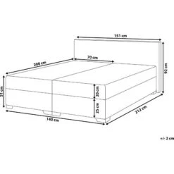 Letto Boxspring In Ecopelle BIanca Con Materasso A Molle 140 X 200 Cm President 9 Letto Boxspring In Ecopelle BIanca Con Materasso A Molle 140 X 200 Cm President -LettoMania Italia 20045358 3