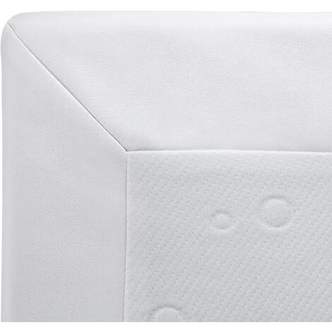 Letto Boxspring In Ecopelle BIanca Con Materasso A Molle 140 X 200 Cm President 7 Letto Boxspring In Ecopelle BIanca Con Materasso A Molle 140 X 200 Cm President - immagine 5