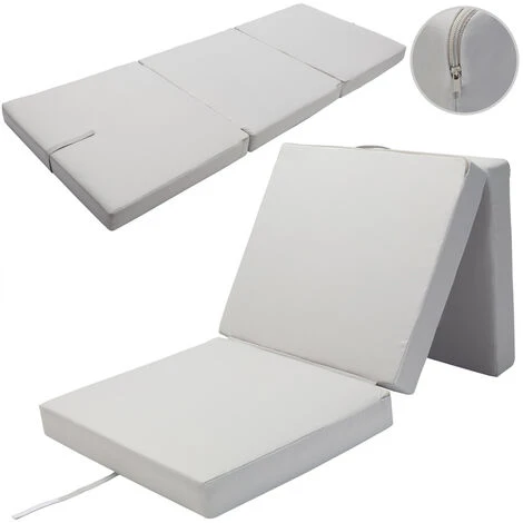 Materassino Pieghevole Per Camera Degli Ospiti Inclusa Fodera Materasso Campeggio Viaggio Grigio 4 Materassino Pieghevole Per Camera Degli Ospiti Inclusa Fodera Materasso Campeggio Viaggio Grigio - immagine 2