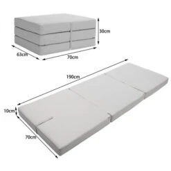 Materassino Pieghevole Per Camera Degli Ospiti Inclusa Fodera Materasso Campeggio Viaggio Grigio 10 Materassino Pieghevole Per Camera Degli Ospiti Inclusa Fodera Materasso Campeggio Viaggio Grigio -LettoMania Italia 23698891 4