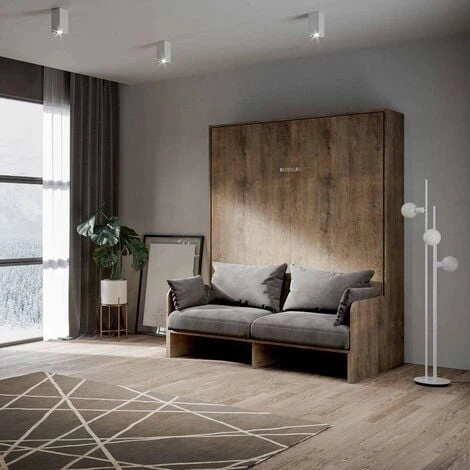 Letto Matrimoniale A Scomparsa 160 Cm Noce KENTARO SOFA' 3 Letto Matrimoniale A Scomparsa 160 Cm Noce KENTARO SOFA'