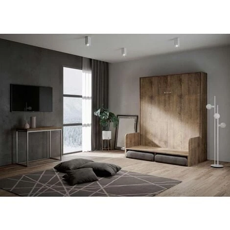 Letto Matrimoniale A Scomparsa 160 Cm Noce KENTARO SOFA' 6 Letto Matrimoniale A Scomparsa 160 Cm Noce KENTARO SOFA' - immagine 4