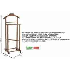 INDOSSATORE LEGNO FAGGIO NOCE