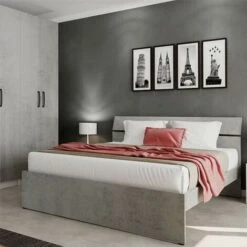 Letto Matrimoniale Due Piazze In Legno Per Camera Da